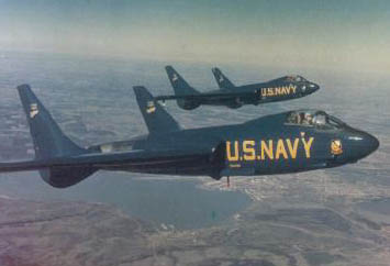 Two F7U-1's during their stay with Blue Angles